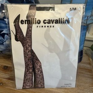 Emilio Cavallini Firenze patterned tights 20 den, Made in Italy size S/M baroque